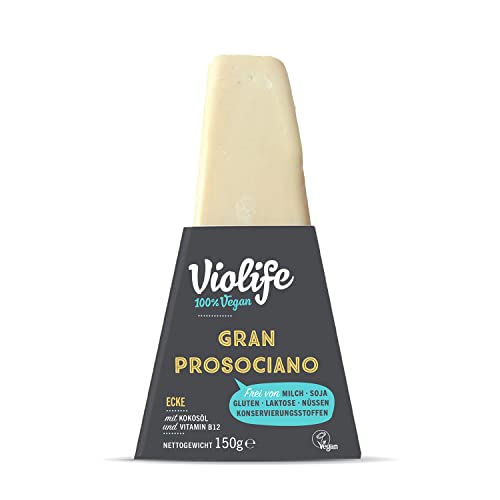 Vegan Violife Veganer Parmesan Käse PROSOCIANO 150g | Vegane Lebensmittel | Veganer Käseersatz | Vegane Parmesan-Alternative | Laktosefrei Glutenfrei Halal OHNE Soja, Milch