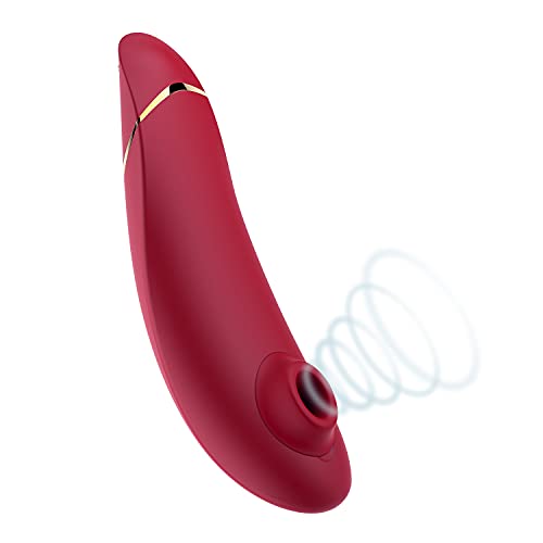 Womanizer Premium 1 Auflege-Vibrator für Sie - Smart Sex-Toy - Klitoris-Sauger - Intim-Stimulator 12 Intensitätsstufen (Red Gold)