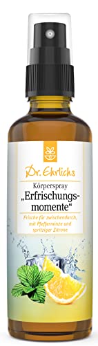 Dr. Ehrlichs Körperspray Erfrischungsmomente - Kühl-Spray die perfekte Abkühlung im Sommer Urlaub - Body Splash die natürliche Erfrischung mit Zitrone und Pfefferminze