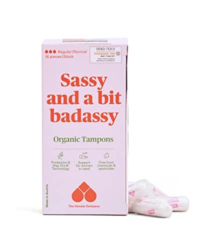 The Female Company 16x Bio-Tampons Normal | Tampons aus 100% Zertifizierter Bio-Baumwolle | Plastikfrei, CO2 Neutrale, ohne Pestizid, Chemikalien oder Parfüm | In Österreich produziert