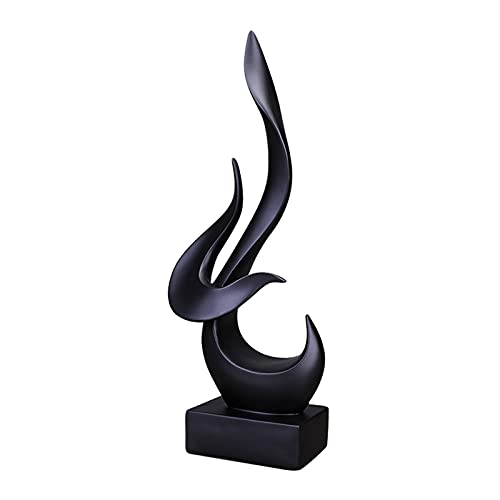 Moderne Deko Skulptur Kunst Schwarze Flamme Deko Statue, Wohnzimmer Schlafzimmer Dekoration Skulpturen Und Figuren