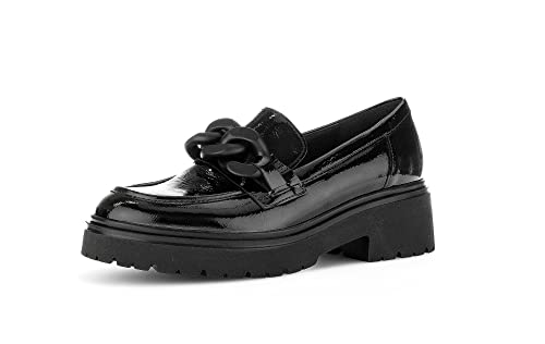 Gabor Damen Slipper, Frauen Slip On,Best Fitting,Schlupfschuhe,schluepfschuhe,Loafer,College Schuhe,Businessschuhe,schwarz (Uni),38.5 EU / 5.5 UK