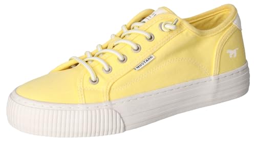 Mustang Damen 1420-304 Sneaker, gelb, 39 EU