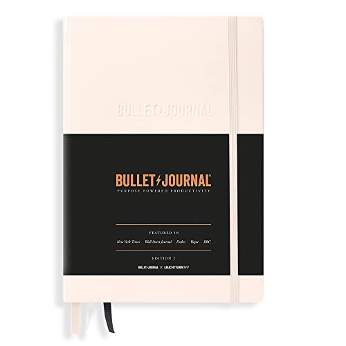 LEUCHTTURM1917 363573 Bullet Journal - Edition 2, Notizbuch Medium (A5), Hardcover, 206 nummerierte Seiten, 120 g/m² Papier, dotted, Blush