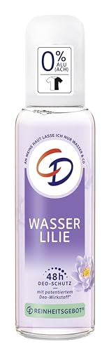 CD Deo Zerstäuber 'Wasserlilie', 75 ml, Deodorant ohne Aluminiumsalze, 24 h langanhaltender Schutz, für empfindliche Haut geeignet, vegane Körperpflege