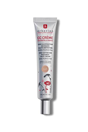 Erborian CC Cream - Getönte Gesichtscreme mit Centella Asiatica - Gesichtspflege aus Korea - Strahlender Teint & Feuchtigkeit LSF 25 - Hell - 45 ml