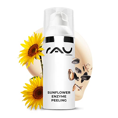 RAU Cosmetics Enzympeeling Sunflower Enzyme Peeling 50 ml - Gesichtspeeling für die Gesichtsreinigung - Chemisches Peeling auf Enzym Basis mit Sonnenblumenöl, Vitamin C und Vitamin E