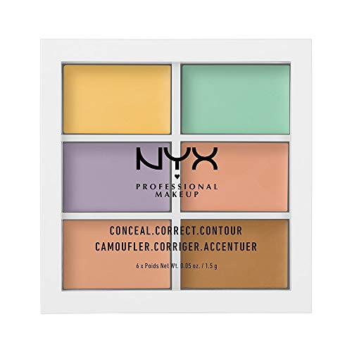 NYX Professional Makeup Color Correcting Palette, Concealer Makeup Palette, 6 cremige mischbare Farbtöne