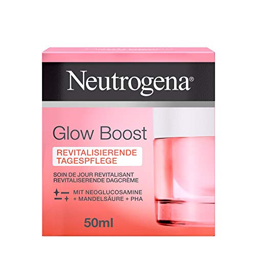 Neutrogena Glow Boost Gesichtscreme, Revitalisierende Tagespflege, mit Mandelsäure für strahlenden Teint, 50 ml