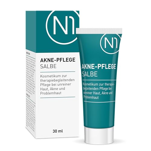 N1 Akne Pflege Salbe 30 ml - getönte Pickel Creme - antibakteriell, verfeinert das Hautbild, auch für empfindliche Haut - Akne Creme Gesicht, Acne