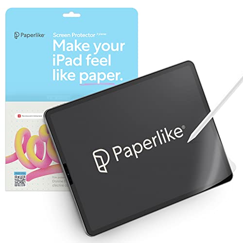 Paperlike 2.1 (2 Stück) für iPad Pro 12,9' (2020/21/22) - Transparente Folie zum Schreiben und Zeichnen wie auf Papier