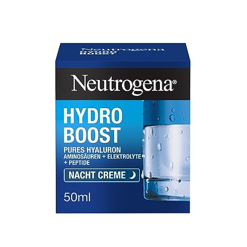 Neutrogena Hydro Boost Gesichtscreme, Nachtcreme mit Hyaluron, intensive Feuchtigkeit für jede Haut, 50ml