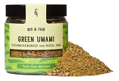 SoulSpice BIO Green Umami Gewürz 45g - Premium Kräuter Gewürzmischung für intensiven Geschmack bei Gemüse, Salat, Kartoffeln oder Quark - Das Geschmackswunder Zubehör zum Grillen & Kochen