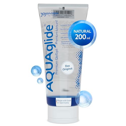 Joydivision Original AQUAglide 200 ml Gleitgel Natural, Kristallklares & Veganes Gleitmittel, pH-optimiert und latex- Kondom -kompatibel