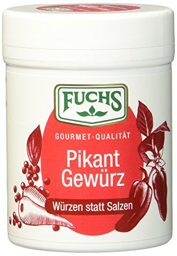 Fuchs Würzen statt Salzen 'Pikant' Salzersatz Gewürzmischung, auf Paprikabasis, Gewürz zum Kochen und Würzen ohne Salz, 3er Pack (3 x 60 g)